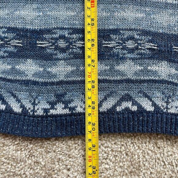 Polo Ralph Lauren 2XL Aztec Southwestern Knit Hoodie Sweater Blue Mens Size XXL - Picture 10 of 10